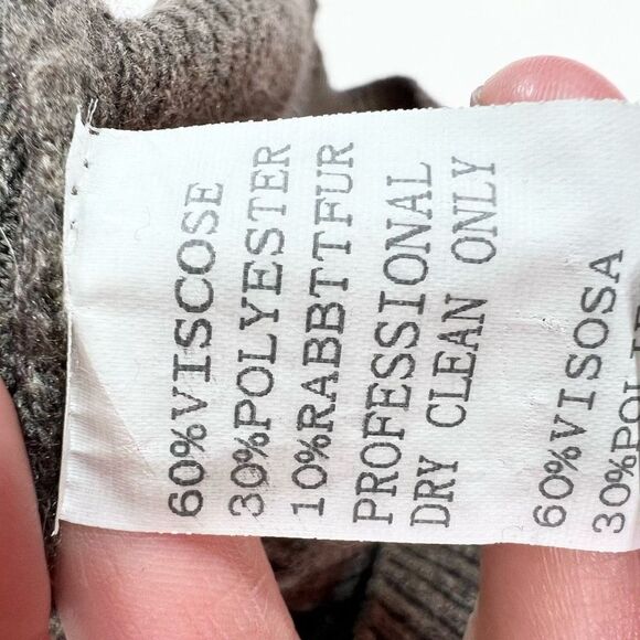 Monoreno Turtleneck Sweater Womens Small Brown Ribbed Front Zip Long Sleeve - Picture 6 of 9